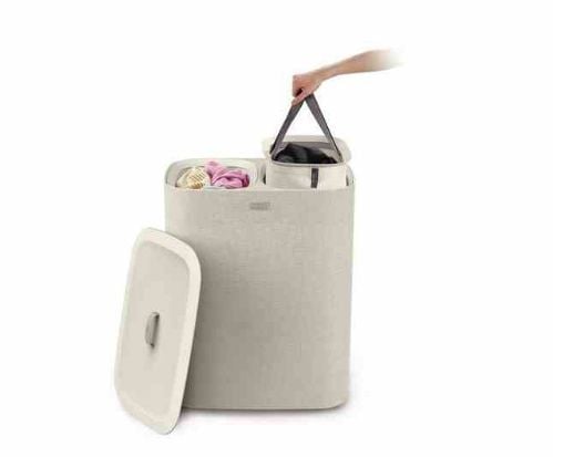 Joseph Joseph vasketøykurv dobbel 60 l ecru