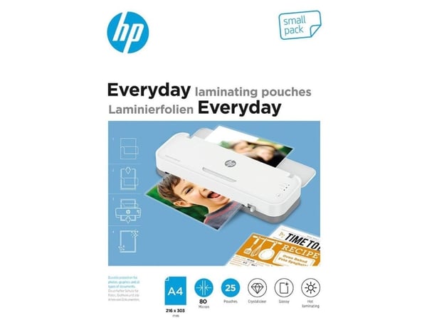 HP Everyday - 80 mikron - 25-pakning - blank - klar - A4 (216 x 303 mm)