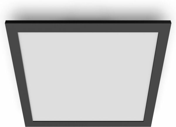 Philips Funksjonell Panel-taklampe, 12 W, kvadratisk, LED, IP20, Svart