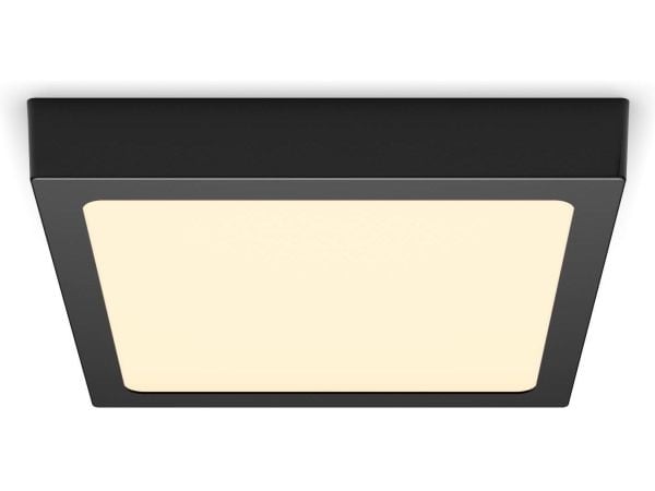 Philips Funksjonell Magneos-taklampe, 12 W, kvadratisk, Overflateegnet, Ikke-utskiftbare pærer, LED, 2700 K, 1150 lm, Svart