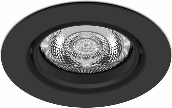 Philips Funksjonell Innfelt Planet-lampe, Innsunket spotlight, Ikke-utskiftbare pærer, LED, 2700 K, 500 lm, Svart