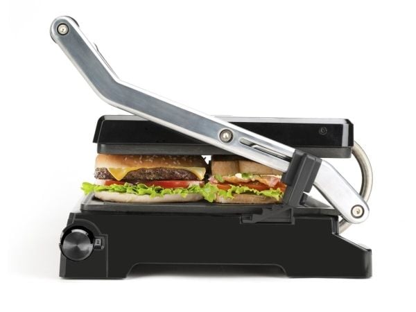 Black & Decker BXGR2200E, Svart, Rustfritt stål, Rustfritt stål, Rektangulær, Knapper, Rotasjon, 180°, 2200 W