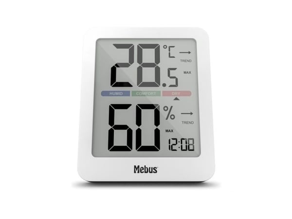 Mebus 40928, Hvit, Inne hygrometer, Inne Termometer, Utendørs Fuktighetsmåler, Utendørs Barometer, Hygrometer, Termometer, Hygrometer, Termometer, ...