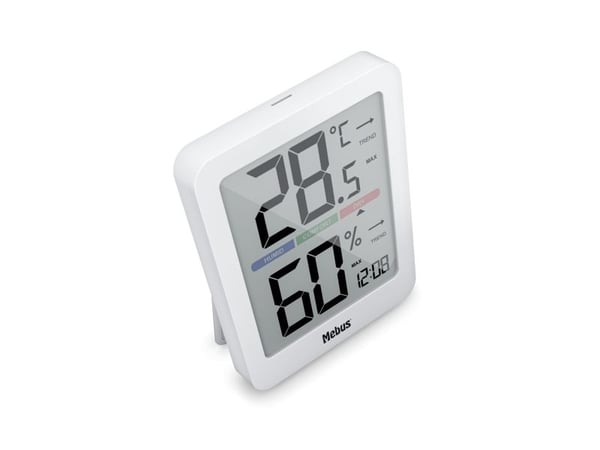 Mebus 40928, Hvit, Inne hygrometer, Inne Termometer, Utendørs Fuktighetsmåler, Utendørs Barometer, Hygrometer, Termometer, Hygrometer, Termometer, ...