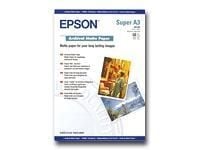 Epson Archival - Matt - Super A3/B (330 x 483 mm) - 192 g/m² - 50 ark papir - for SureColor SC-P700, P7500, P900, P9500, T2100, T3100, T3400, T3405...