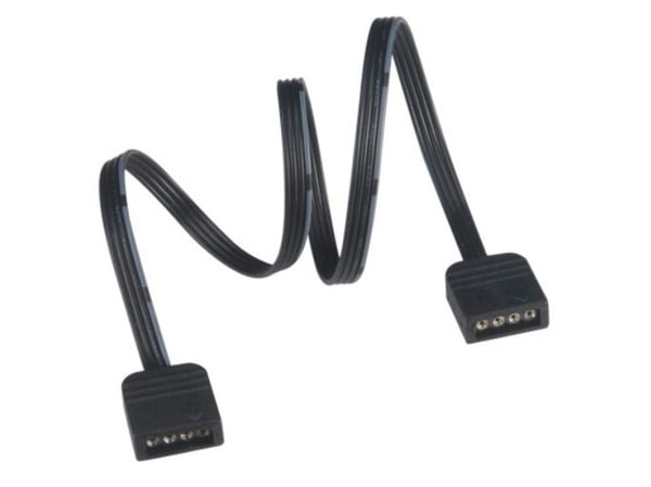 Akasa RGB - Forlengelseskabel for LED-stripelys - 4 pin-IDC (hunn) til 4 pin-IDC (hunn) - 30 cm - svart