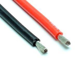 PICHLER C2877, 1 m, 2,5 mm², Svart, Rød, 2 stykker