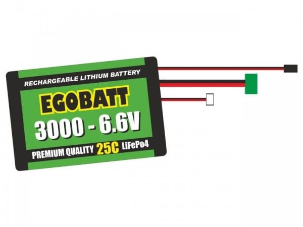 PICHLER C8354, Oppladbart batteri, Lithium Iron Phosphate (LiFePO4), 6,6 V, 1 stykker, 2200 mAh, 21,8 Wh
