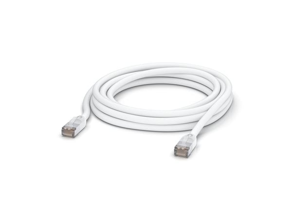 Ubiquiti UniFi - Koblingskabel - RJ-45 (hann) til RJ-45 (hann) - 5 m - 6 mm - STP - CAT 5e - formstøpt, utendørs, flertrådet, robust - hvit