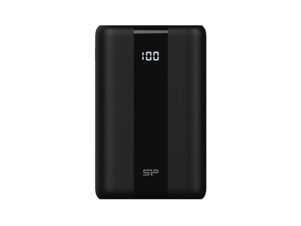 Silicon Power QX55 - Strømbank - 30000 mAh - 3 A - PD, QC 3.0, VOOC, SCP - 4 utgangskontakter (3 x USB-type A, USB-C) - på kabel: USB-C - svart
