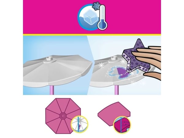 Barbie dukke Mattel MEGA Barbie Color Reveal Cabriolet - En morsom tur med blokker HKF90