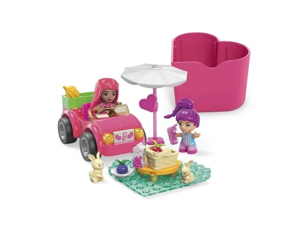 Barbie dukke Mattel MEGA Barbie Color Reveal Cabriolet - En morsom tur med blokker HKF90