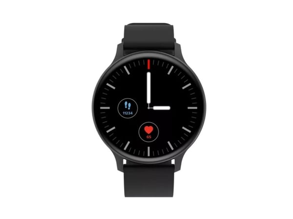Canyon SW-68 - Metall - smartklokke med stropp - silikon - display 1.28" - 64 MB - Bluetooth - 50.6 g - svart