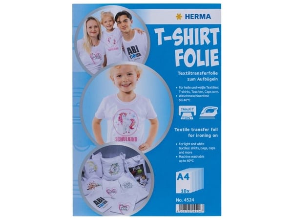 HERMA 4525, Overføringsfolie, Hvit, 20 ark, A4 (210 x 297 mm), 210 mm, 297 mm