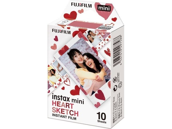 Fujifilm INSTAX MINI FILM HJERTE (10), 10 stk