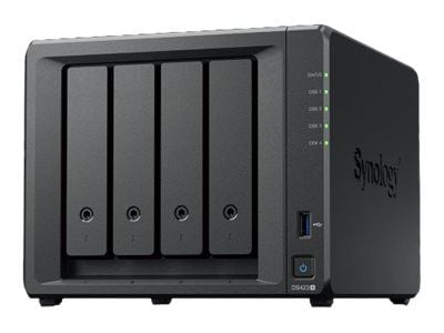 Synology Disk Station DS423+ - NAS-server - 4 fack - SATA 6Gb/s - RAID 0, 1, 5, 6, 10, JBOD - RAM 2 GB - Gigabit Ethernet - iSCSI support