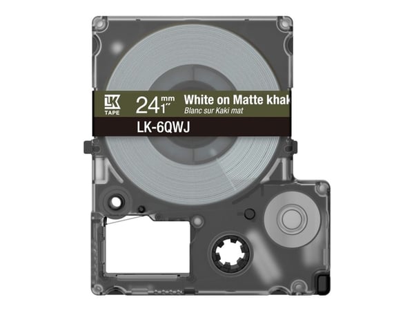 Epson LabelWorks LK-6QWJ - Vitt på matt kaki - Rulle ( 2,4 cm x 8 m) 1 kassett(er) hängande låda - bandpatron - för LabelWorks LW-C610