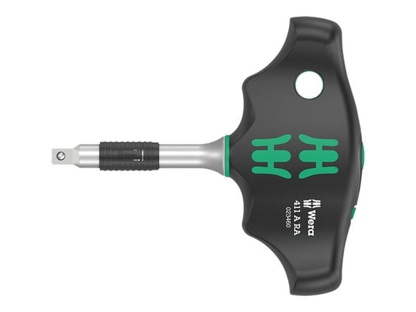 Wera 411 A RA - T-handle adapter screwdriver - 45 mm - 1/4" - fine