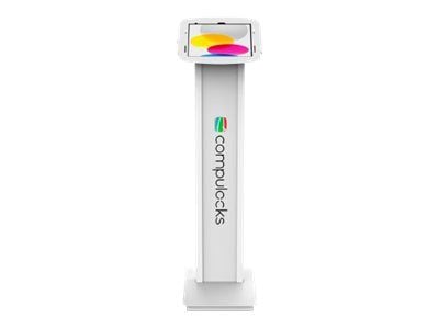 Compulocks iPad 10th-11th (A16) Gen Space Enclosure Brandable Floor Stand White - Monteringssett (stativ, hus) - for nettbrett - låsbar - høyverdig...
