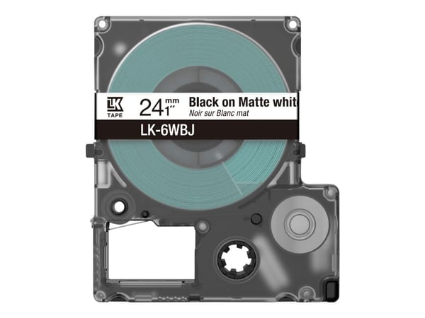 Epson LabelWorks LK-6WBJ - Matt - Schwarz / Weiß - Rolle (2,4 cm) ( C53S672064 )
