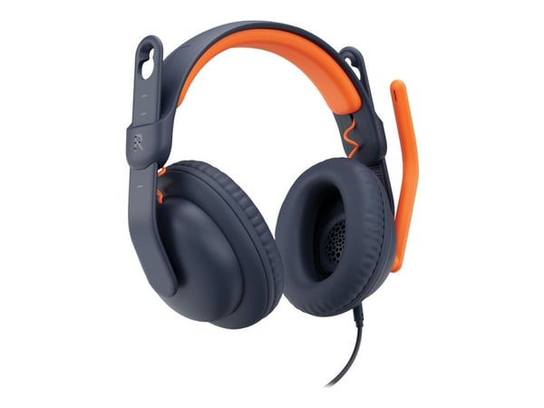 Logitech Zone Learn Wired Over-Ear Headset for Learners, USB-C - Hodetelefoner med mikrofon - full størrelse - erstatning - kablet - USB-C