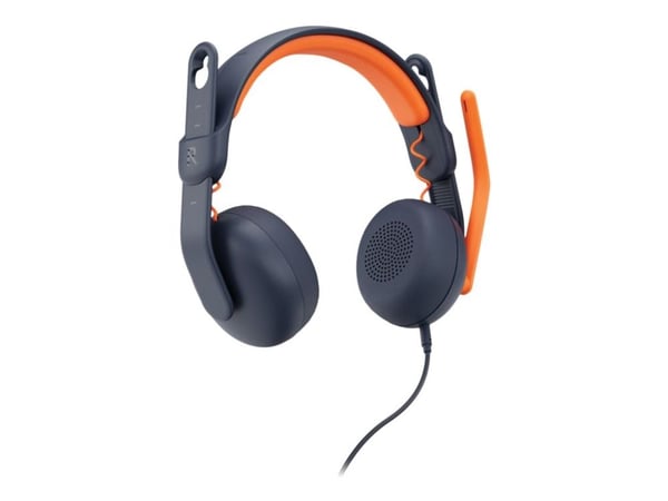 Logitech Zone Learn Wired On-Ear Headset for Learners, 3.5mm AUX - Hodetelefoner med mikrofon - on-ear - erstatning - kablet - 3,5 mm jakk