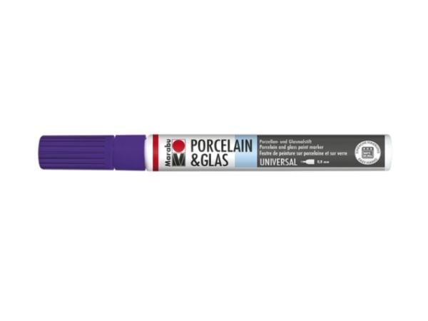 Marabu 01230011251, Fiolett, Assorterte farger, Glass, Porselen, 0,8 mm, 1 stykker