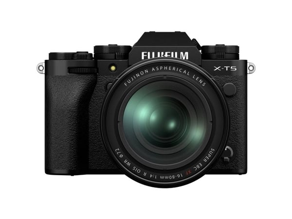 Fujifilm X -T5 + XF16-80mmF4 R OIS WR, 40,2 MP, 7728 x 5152 piksler, X-Trans CMOS 5 HR, 6.2K, Berøringsskjerm, Svart