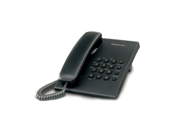 Panasonic KX-TS500, Analog telefon, Trådbunden telefonlur, Svart