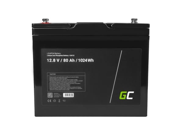 Green Cell CAV12, Lithium Iron Phosphate (LiFePO4), 80 Ah, 12 V, Bil, 168 mm, 260 mm