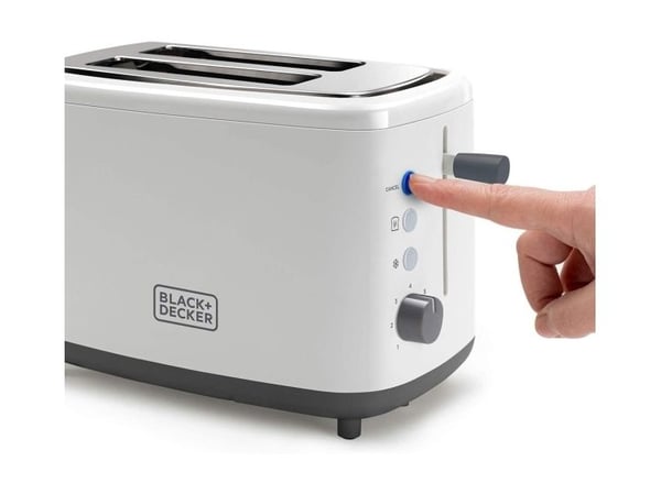 Black & Decker BXTO820E, 2 skiver, Hvit, Plast, Knapper, Nivå, Rotasjon, 820 W, 220 - 240 V