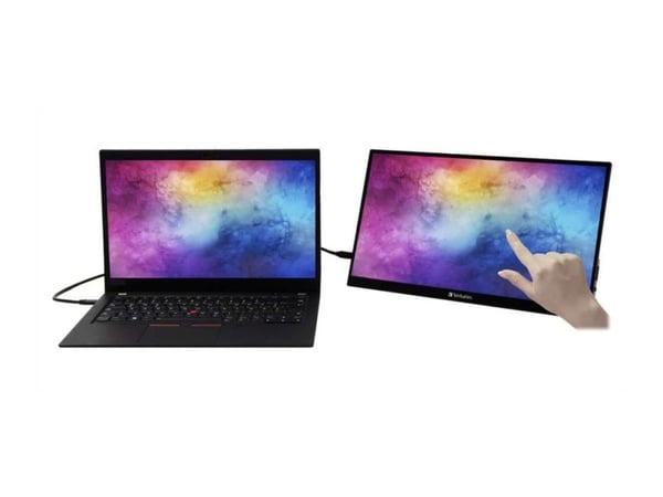Verbatim PMT-15 - LED-skjerm - 15.6" - portabel - berøringsskjerm - 1920 x 1080 Full HD (1080p) - IPS - 1000:1 - HDMI, 2xUSB-C - høyttalere
