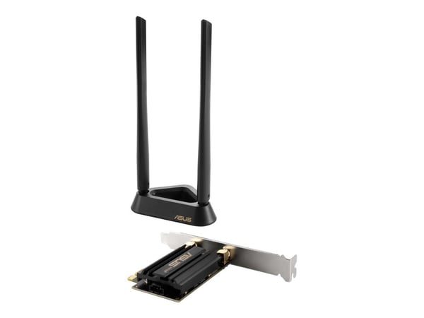 ASUS PCE-AXE59BT AXE5400 BT5.2, Langaton, PCI Express, WLAN, Wi-Fi 6E (802.11ax), 2402 Mbit/s, Musta, Kulta, Hopea