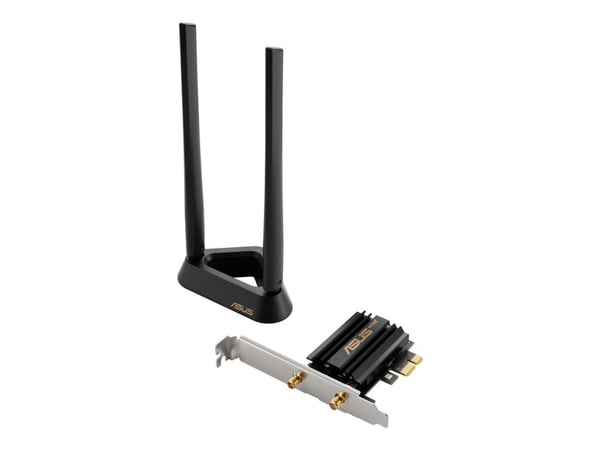 ASUS PCE-AXE59BT AXE5400 BT5.2, Langaton, PCI Express, WLAN, Wi-Fi 6E (802.11ax), 2402 Mbit/s, Musta, Kulta, Hopea