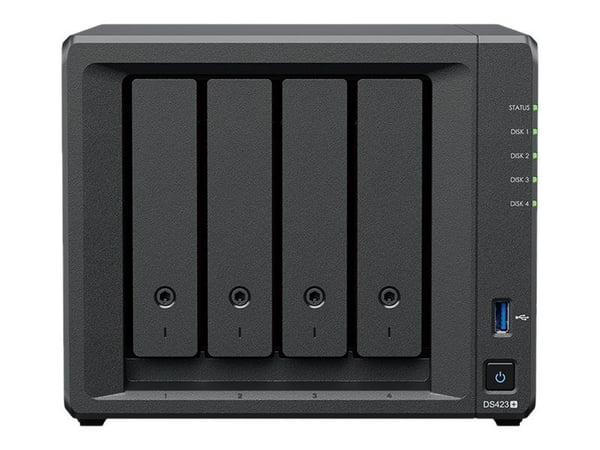 Synology Disk Station DS423+ - NAS-server - 4 fack - SATA 6Gb/s - RAID 0, 1, 5, 6, 10, JBOD - RAM 2 GB - Gigabit Ethernet - iSCSI support