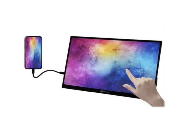Verbatim PMT-17 - LED-skjerm - 17.3" - portabel - berøringsskjerm - 1920 x 1080 Full HD (1080p) - IPS - 1000:1 - HDMI, 2xUSB-C - høyttalere