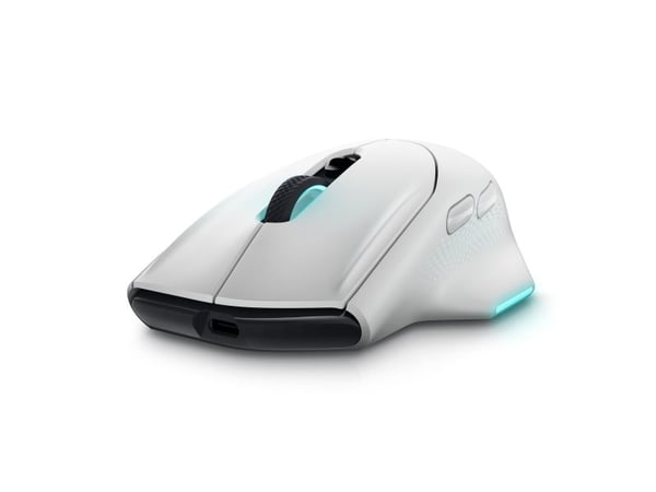 Alienware AW620M, Oikeakätinen, Optinen, RF Wireless + USB Type-C, 26000 DPI, Valkoinen