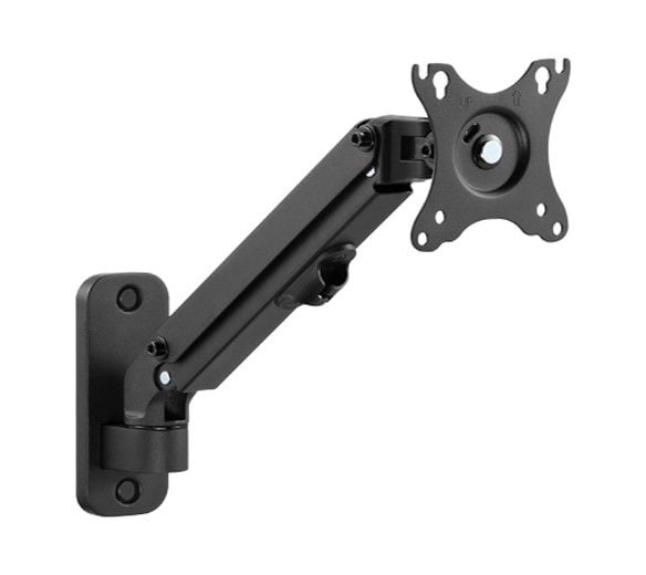 Gembird MA-WA1-01 - Monteringssett - justerbar arm - for LCD-skjerm - aluminium, stål, plastikk - finteksturert svart - skjermstørrelse: 17"-27" - ...