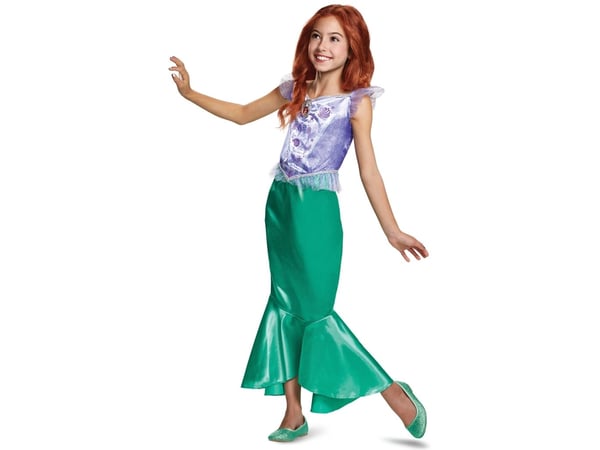 GoDan Ariel Classic Costume - Den lille havfruen, størrelse M, 7-8 år gammel