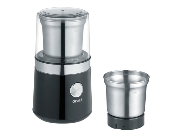Graef CM 102, Jauhatusterä, 85 g, Musta, Hopea, Muovi, Ruostumaton teräs, 200 W, 230 V