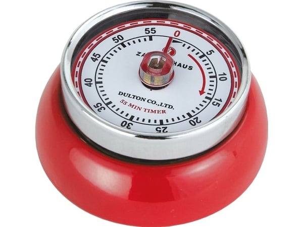 Zassenhaus 072327, Mekanisk äggklocka, Röd, 60 min, 7 cm, 30 mm, 144 g