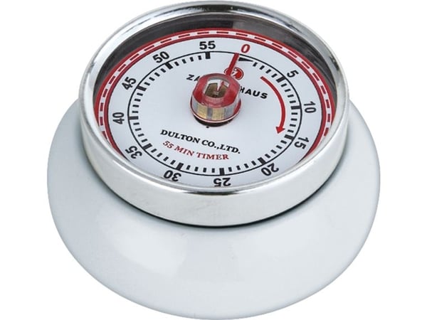 Zassenhaus SPEED, Mekanisk tidsur, Hvit, 55 min, Metall, Analog, Magnetisk