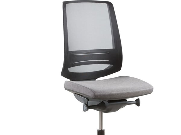 Toplux Light Up 250 kontorstol, mesh-rygg, grå