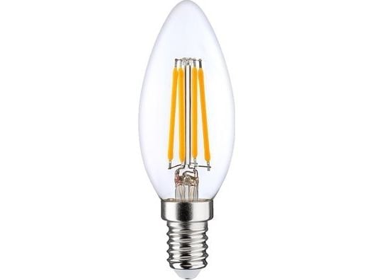 Leduro FILAMENT - LED-filamentlyspære - form: C37 - E14 - 6 W - klasse F - 3000 K