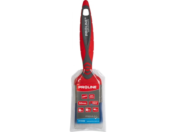 Pro-Line pensel flat premium 30 mm, 2K TPR-skaft, hard, akryl, Proline