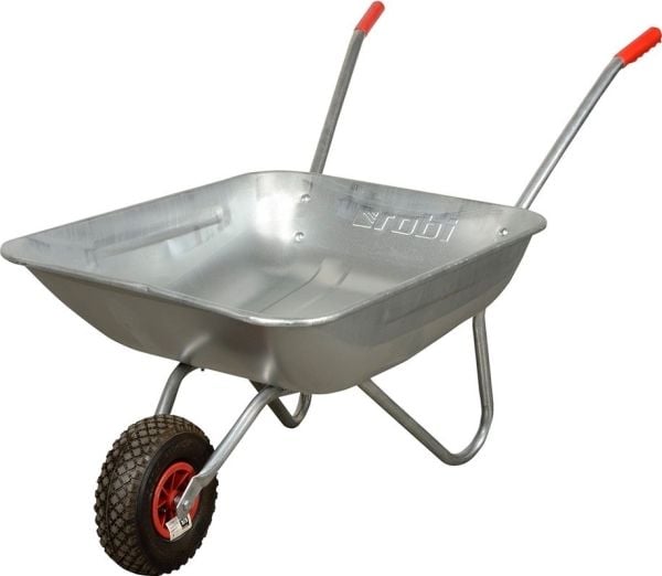 Robi galvaniserad trädgårdsvagn/kratta lätt 70 liter (R980)