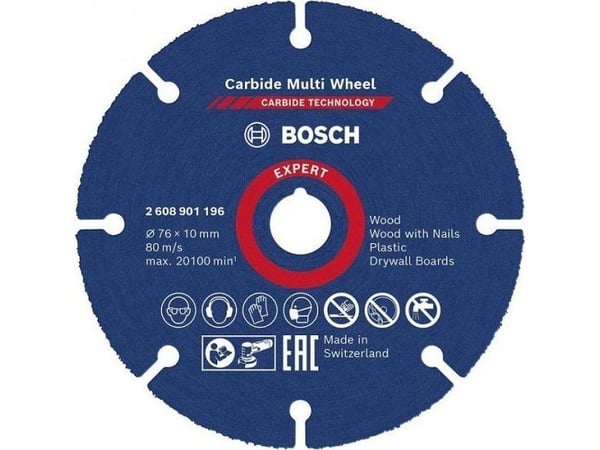 Bosch LEIKKUULEVY MULTIWHEEL HM 76X10MM GWS10,8