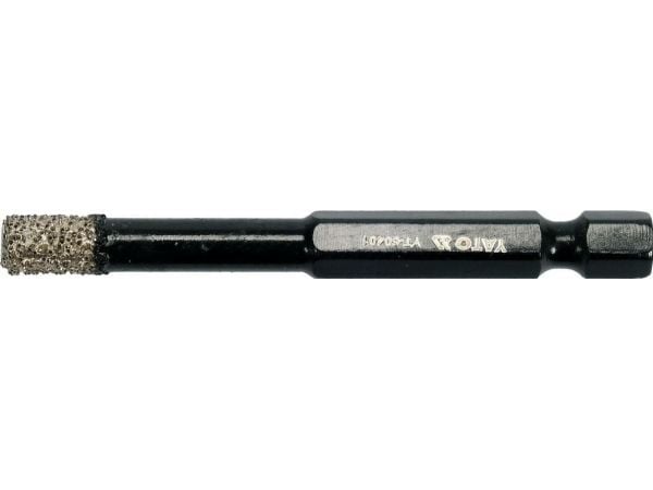 Yato YT-60401, Drill, Diamantdrillbor, 6 mm, Keramisk, Fiberglass, Granitt, Porselen, Stein, 6,35 mm, Kull stål