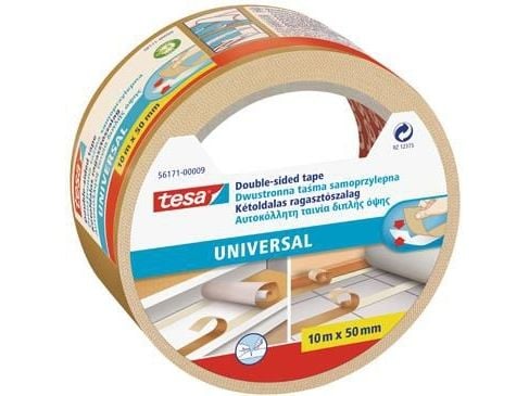 TESA 56171, Kiinnitysteippi, Beige, 10 m, 55 mm