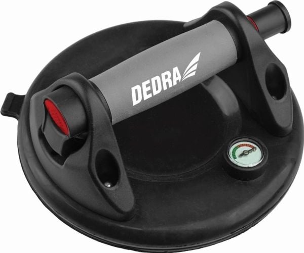 Dedra sugekopp med pumpe og manometer, 200 mm, maks 120 kg